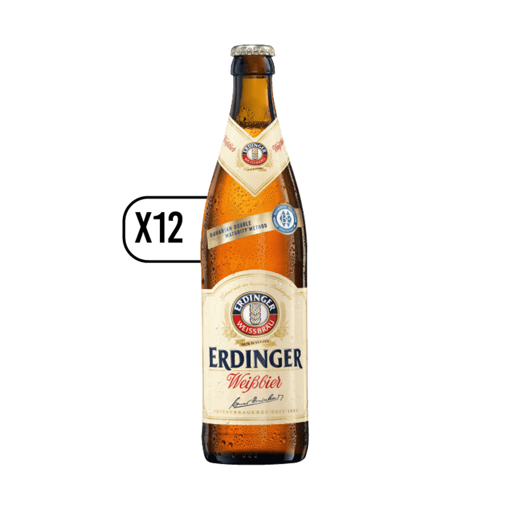 Pack 12x Cervezas Erdinger Weissbier Botella 500ml