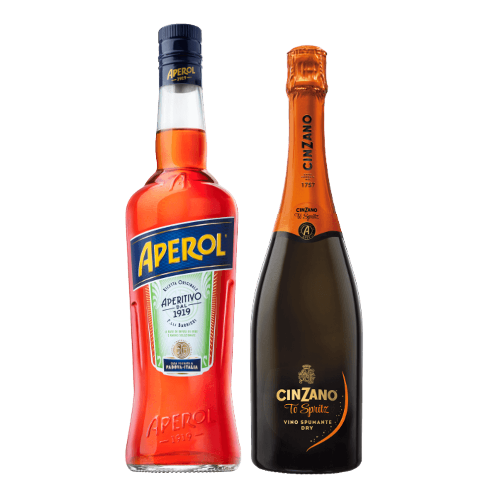 Pack Aperol Spritz: 1x Aperol 1000cc + 1x Cinzano To Spritz 750cc