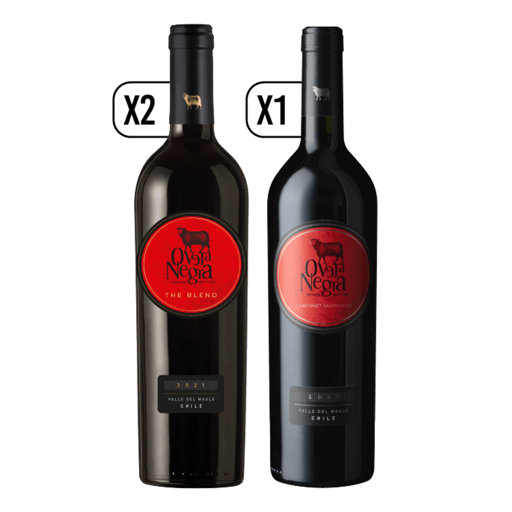 Pack Vino Oveja Negra 2x Blend + 1x Cabernet Sauvignon 750cc