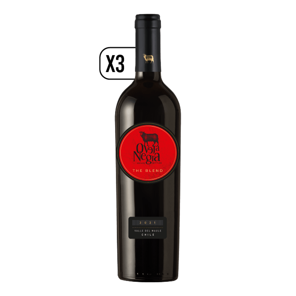 Pack Vino 3x Oveja Negra The Blend 750cc
