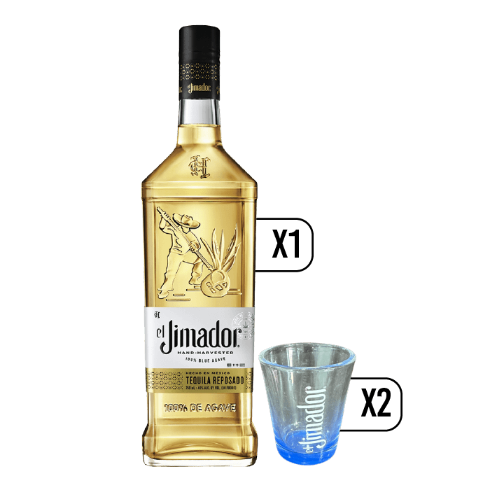 PACK-EL-JIMADOR-REPOSADO-40°-750CC---2-SHOTS