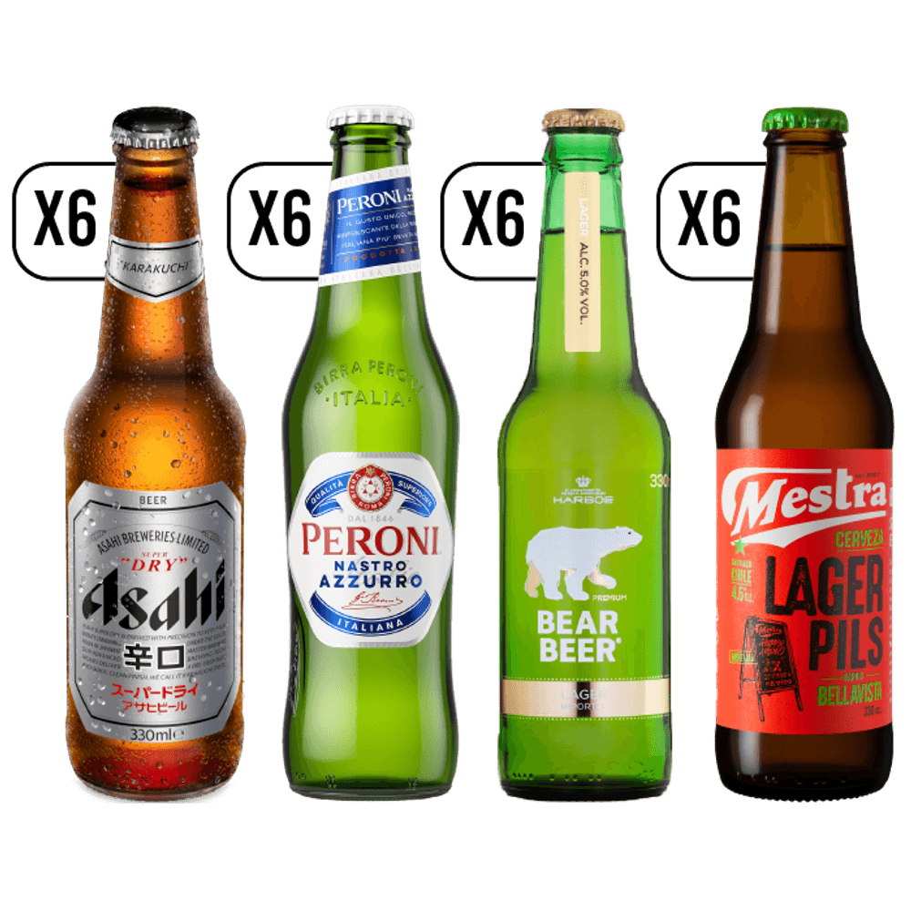 Pack Mix Cerveza Lager 24x Botellin 330cc