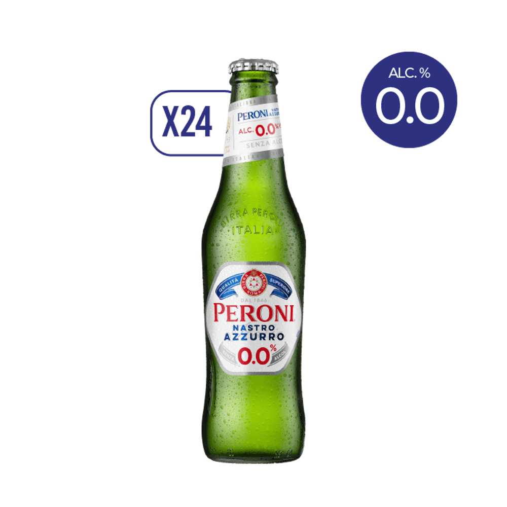 Pack 24x Cerveza Peroni 0.0° de alcohol 330cc