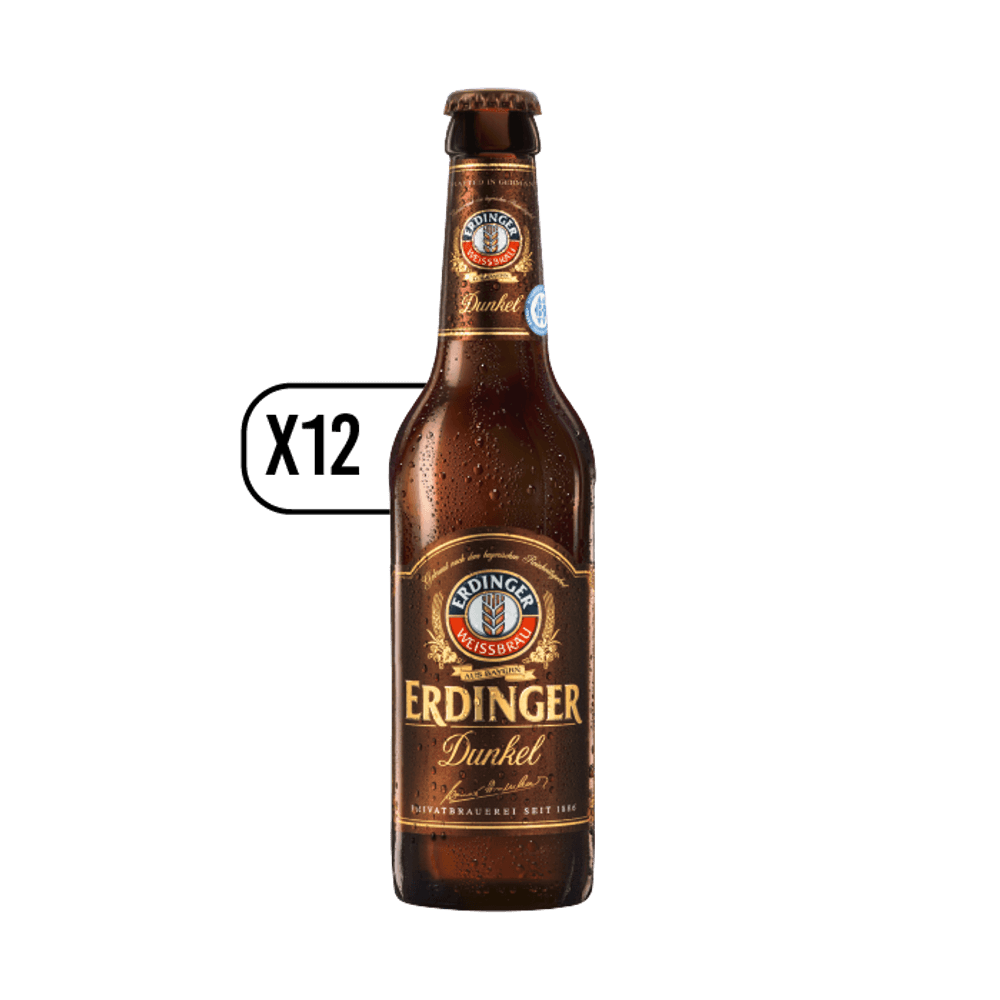 Pack 12x Cerveza Erdinger Dunkel botella 330cc