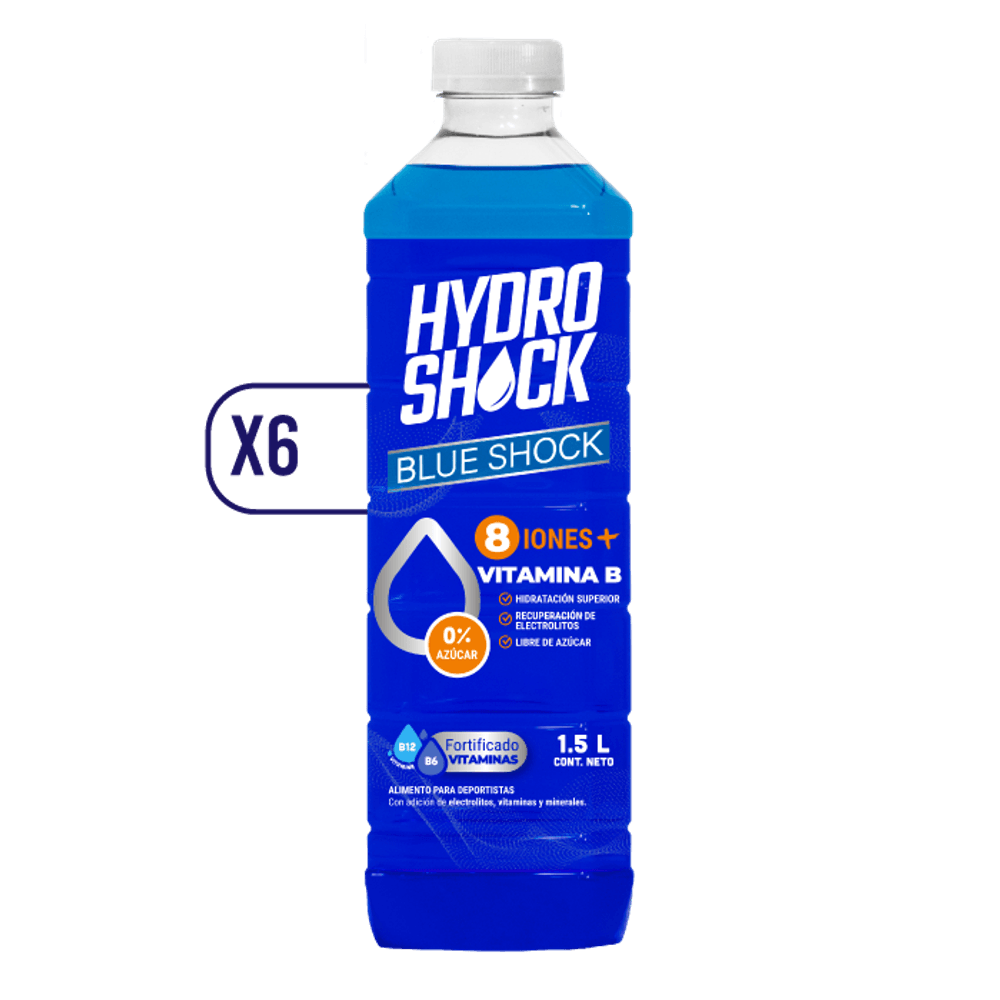Pack x6 Hydroshock Suero Blue 1.5L