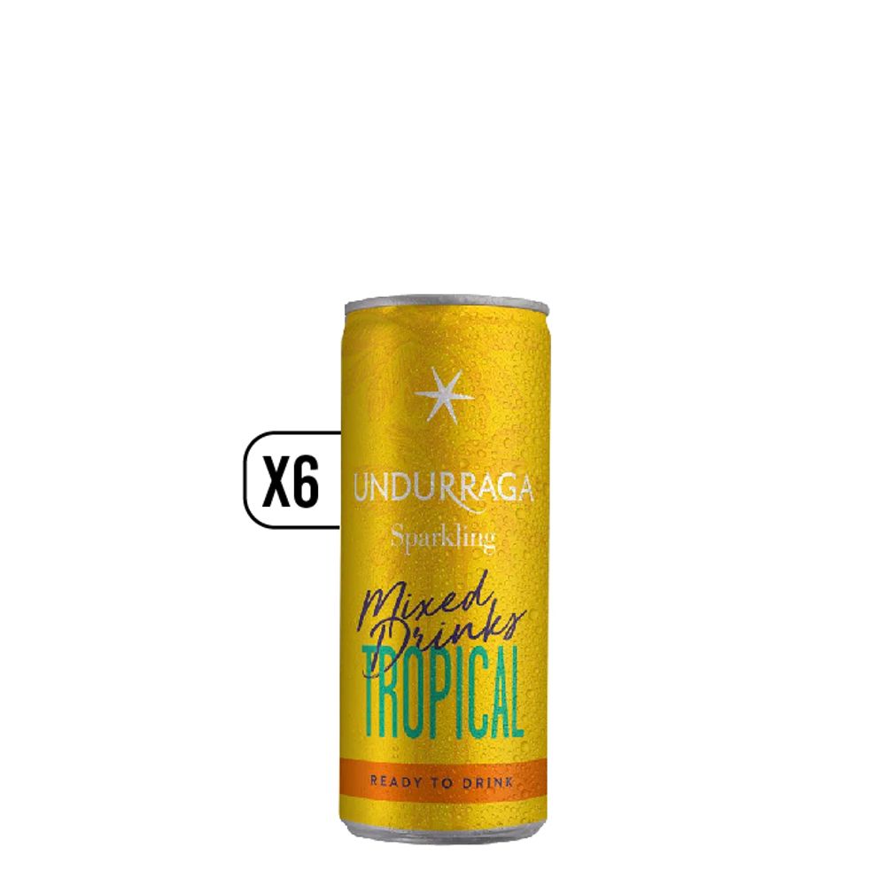 Pack X6 Undurraga Mixed Drink Tropical Lata 250cc