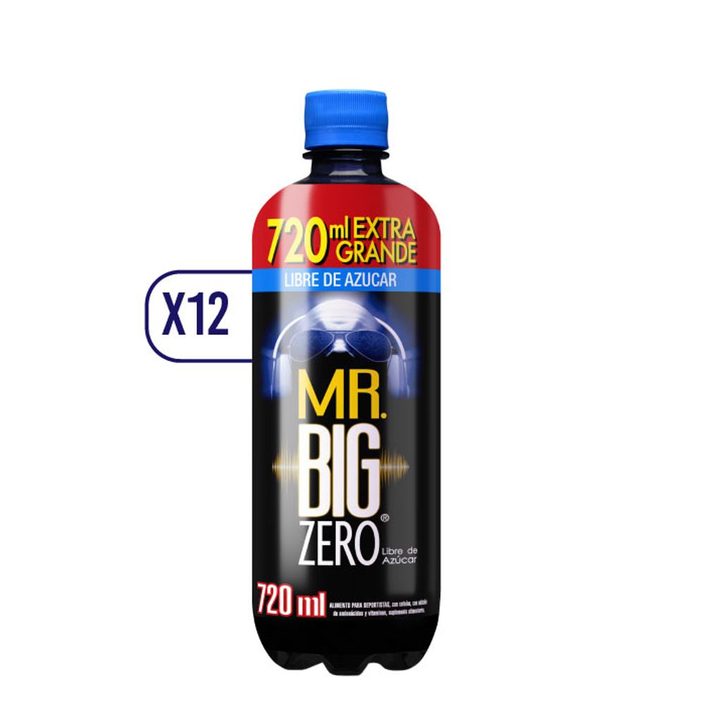 Pack 12x Bebida Energética Mr. Big Zero 720cc