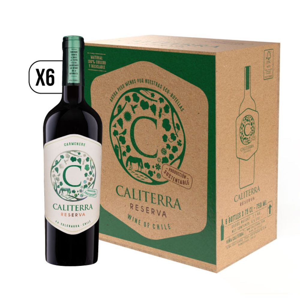Pack Vinos 6x Caliterra Reserva Carmenere 750cc
