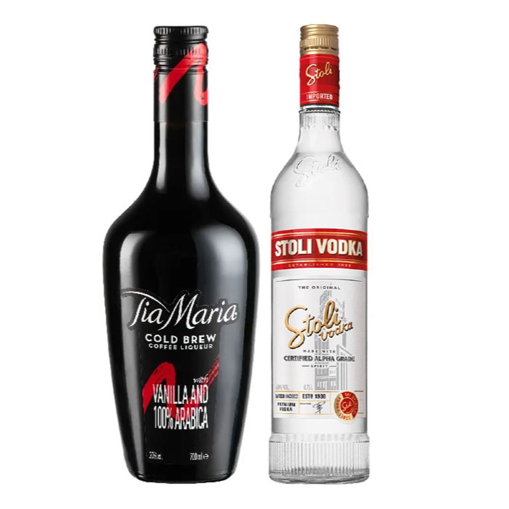 Pack Espresso Martini: Licor Tía María 700cc + Stolichnaya 750cc