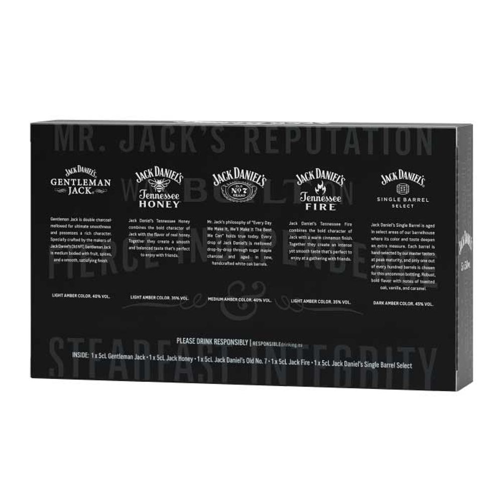 Pack 5x Whiskey Miniatura Jack Daniel´s 50cc