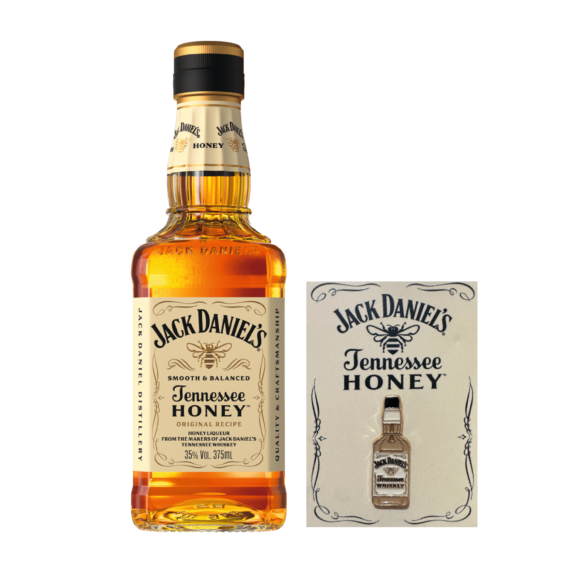 Pack Jack Daniel ´s Honey 375cc + Pin Honey De Regalo